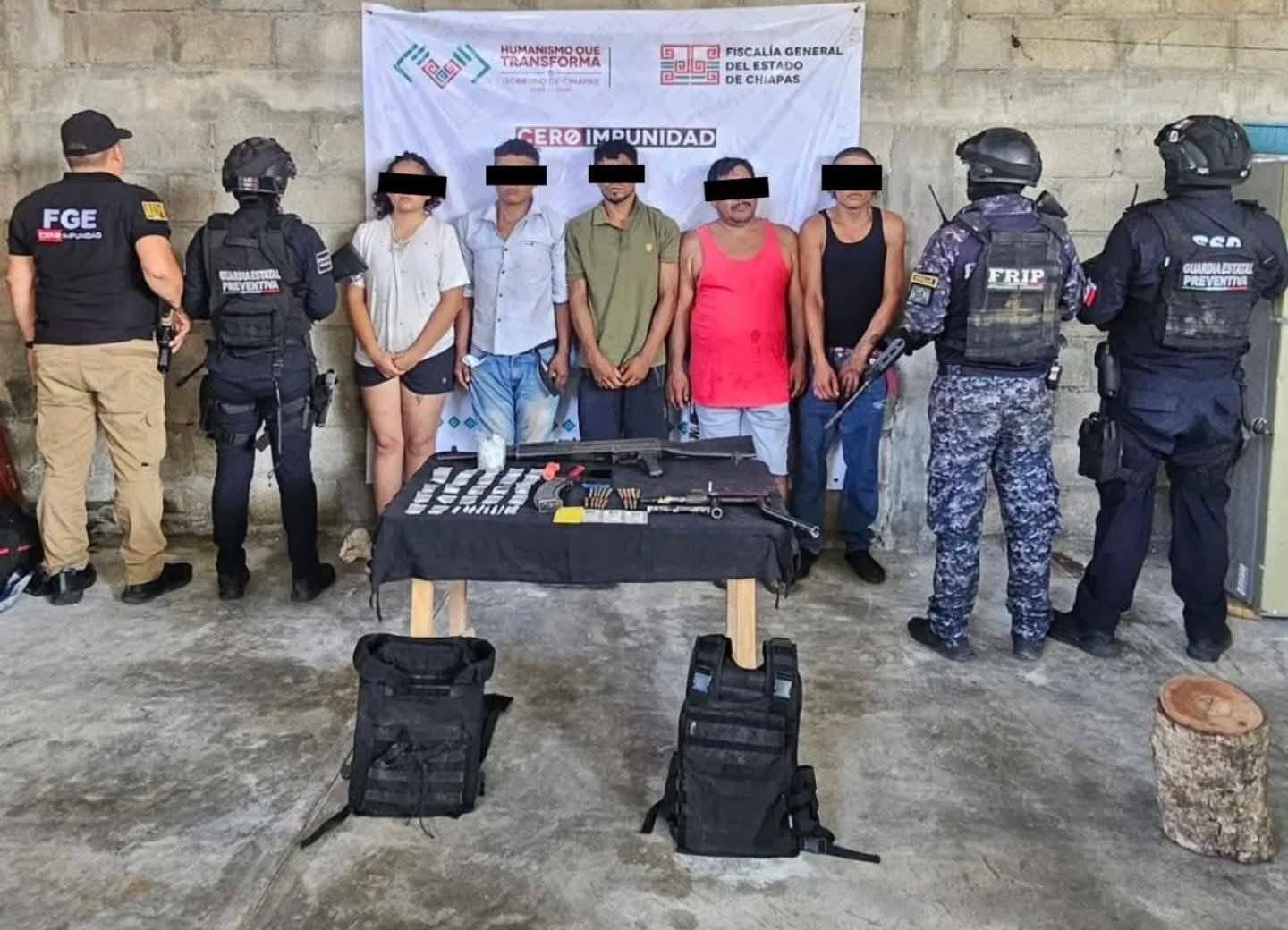 Detienen a cinco presuntos criminales en operativos en Mapastepec y la costa de Chiapas1