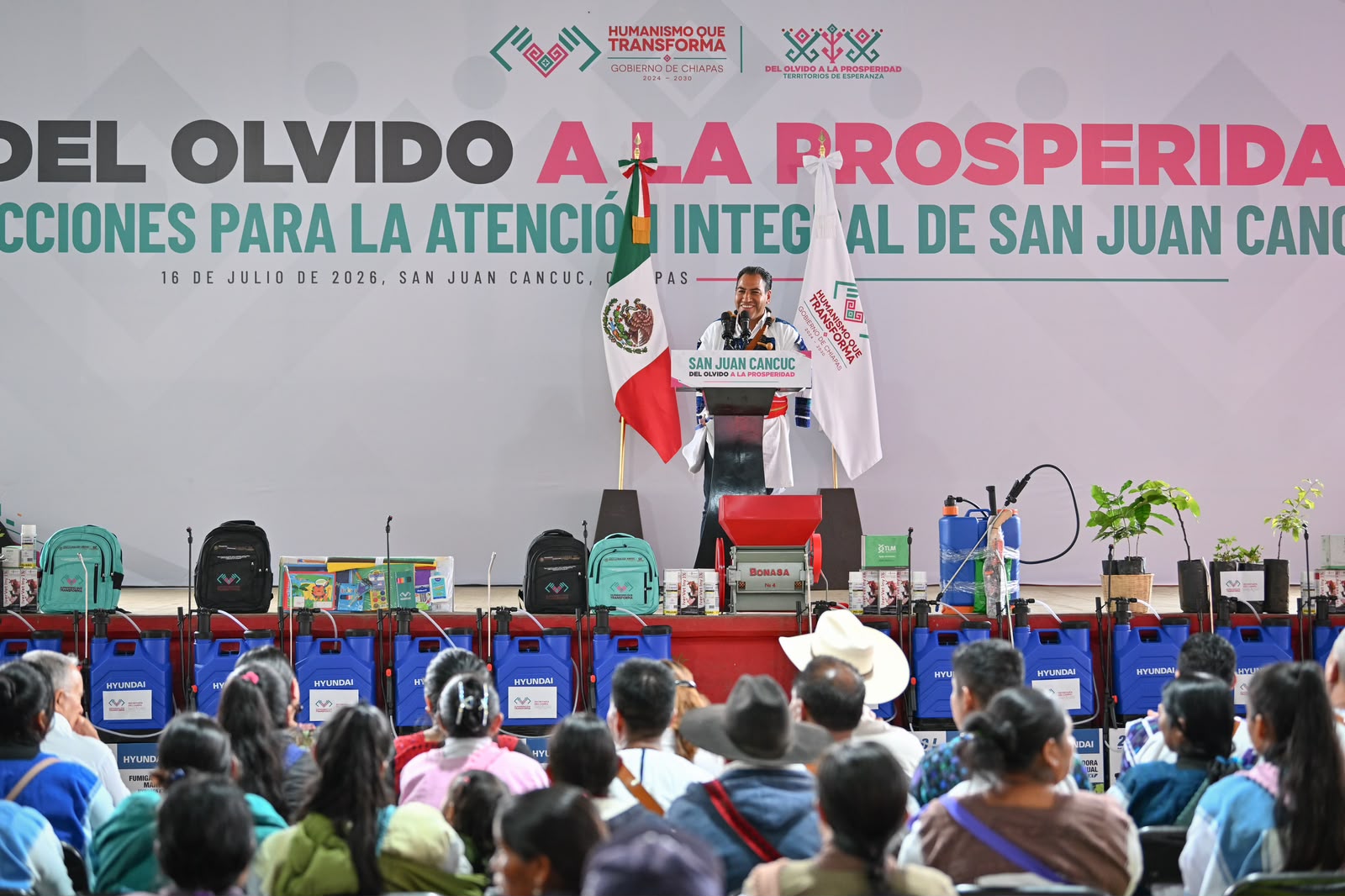 Desde San Juan Cancuc, Eduardo Ram+¡rez reafirma su compromiso con los municipios prioritarios