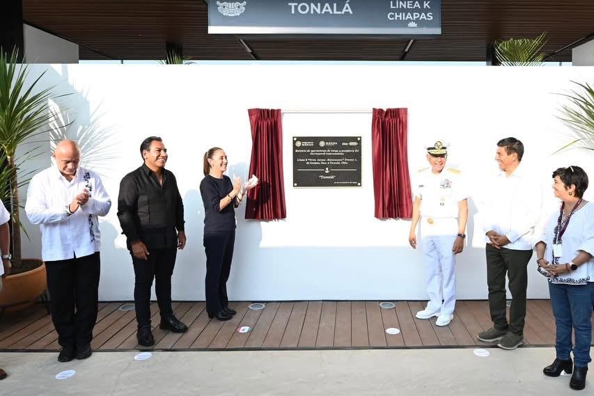 Eduardo Ramírez acompaña a Claudia Sheinbaum en primer viaje del Tren Interoceánico en Chiapas1