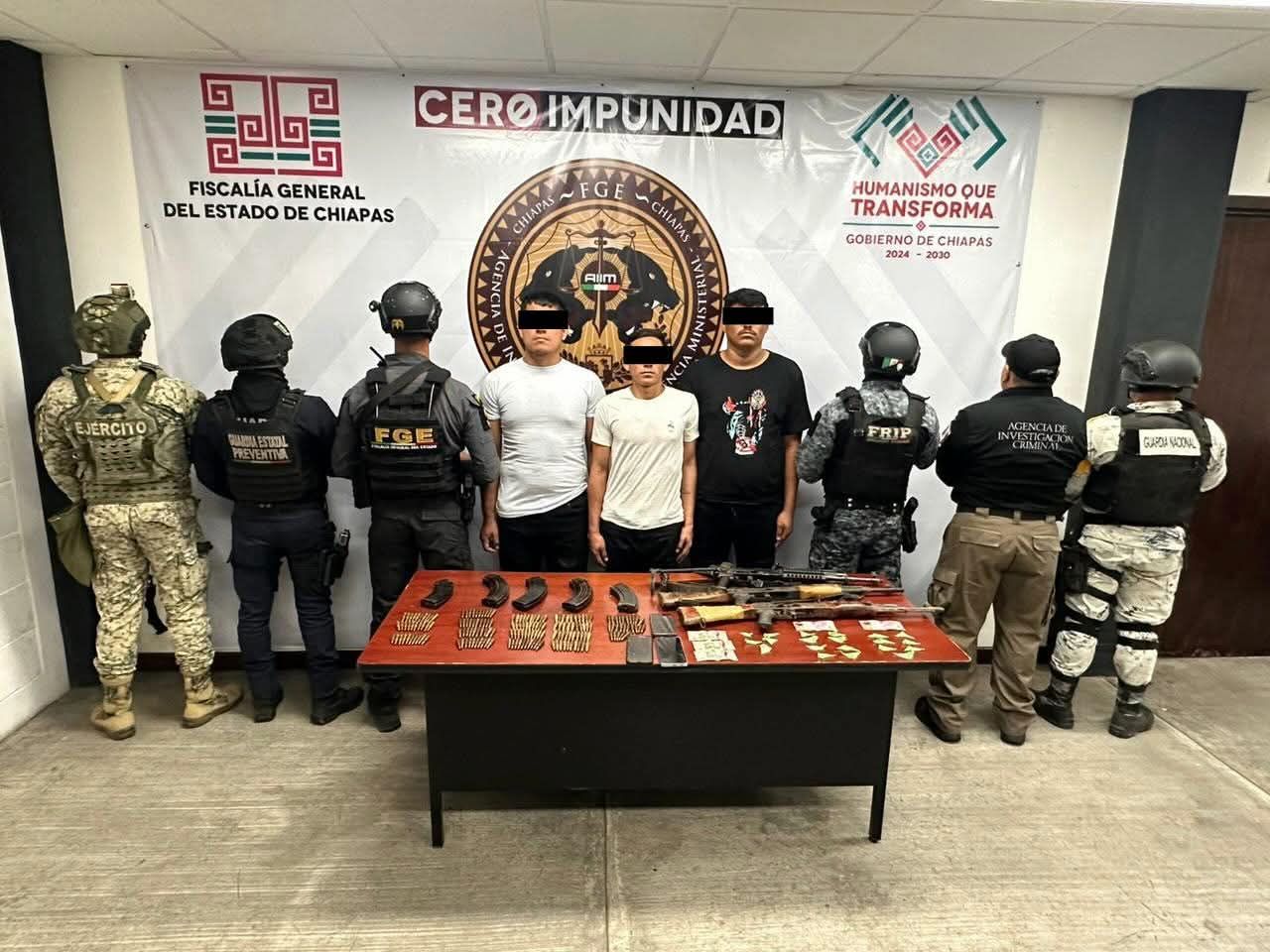 Detenidos integrantes de organizacio¦ün criminal en Arriaga1