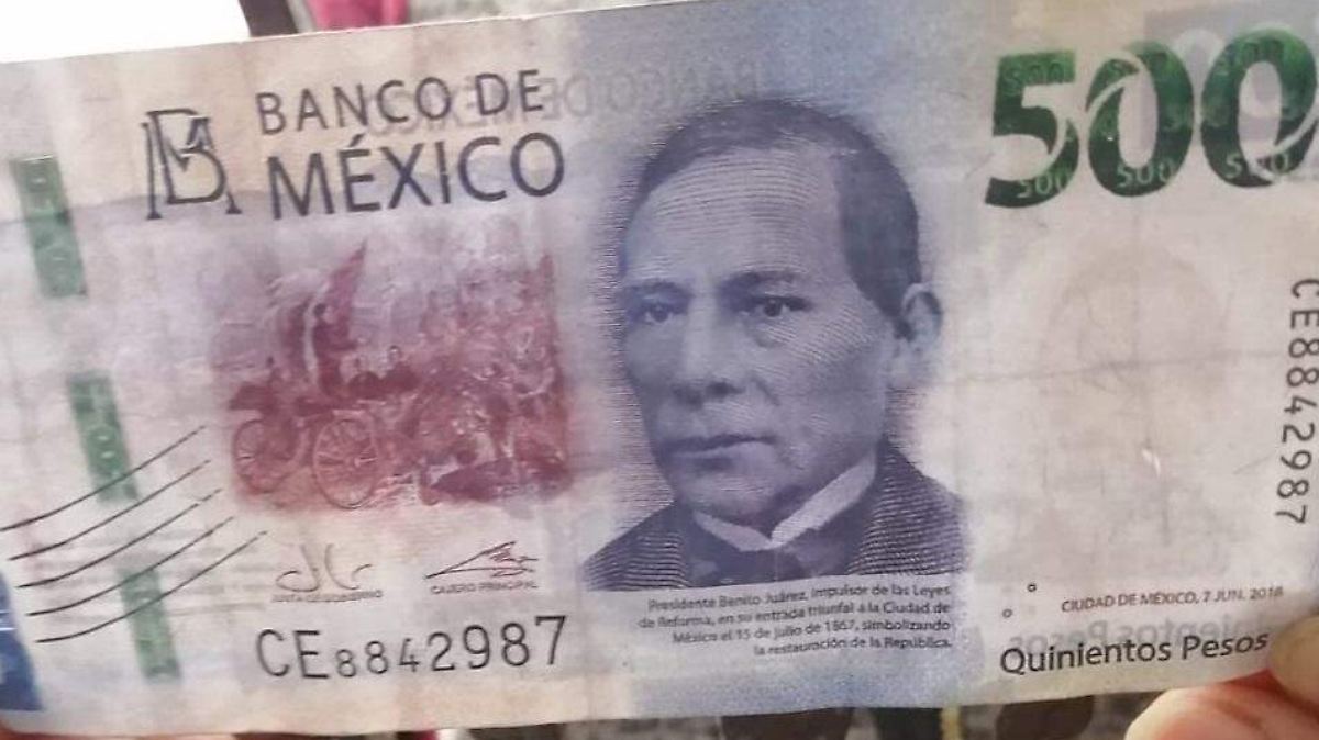 Reportan circulacio¦ün de billetes falsos de 500 pesos en mercado3
