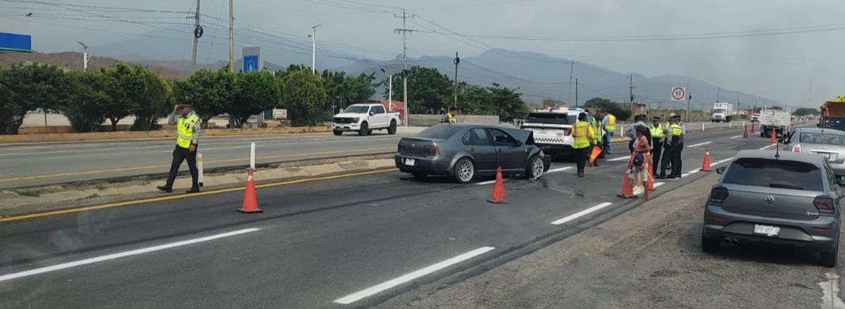 Choque por alcance en tramo Arriaga1