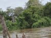 Habitantes de Mapastepec arriesgan su vida para cruzar el río Novillero; exigen reactivar construcción de puente