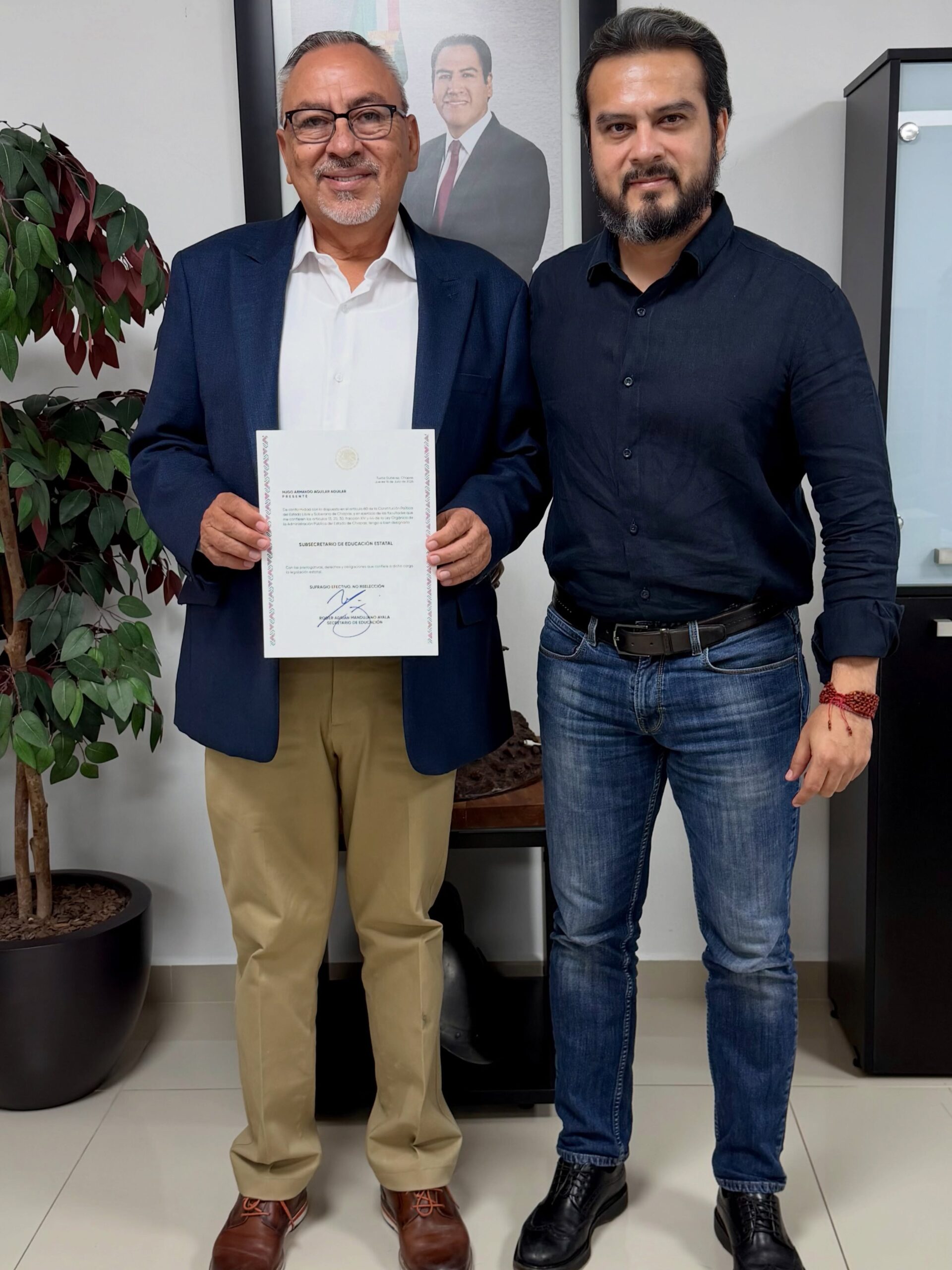Hugo Armando Aguilar Aguilar asume la Subsecretari¦üa de Educacio¦ün Estatal de Chiapas1