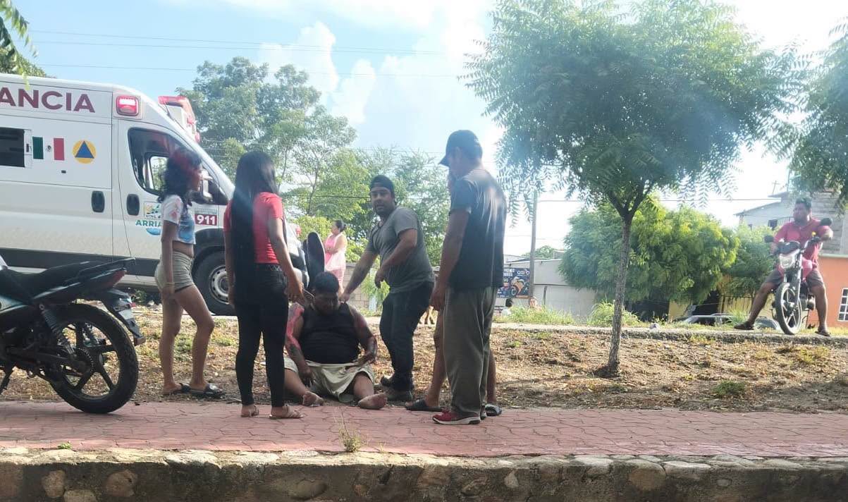 Motociclista resulta lesionado tras derrapar en la1