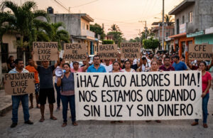 Pijijiapanecos sin luz exigen a Albores Lima su intervención; hay pérdidas de miles de pesos, destacan