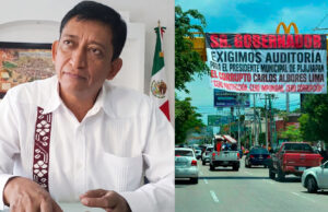 Aparece mega lona en Tuxtla Gutiérrez exigiendo auditoría a la administración de Carlos Albores Lima